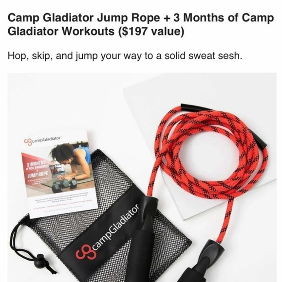 *NWT* Camp Gladiator Jump rope + 3 months of workouts - Picture 4 of 4